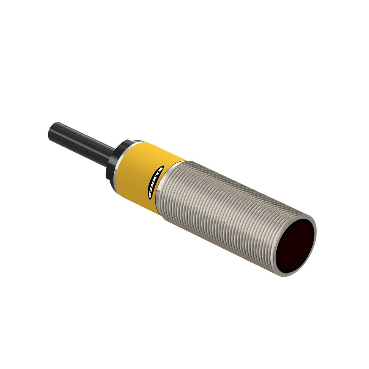 Banner Engineering Photoelectric Sensor; Polar Retro; 18mm Barrel; 2m Range; 10-30VDC; NPN; LO/DO Configurable; 30 ft. Potted Cable